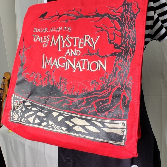 Edgar Allen Poe Canvas Library Tote - Picture 4 of 8